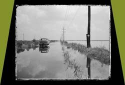 Isle de Jean Charles Road with Truck